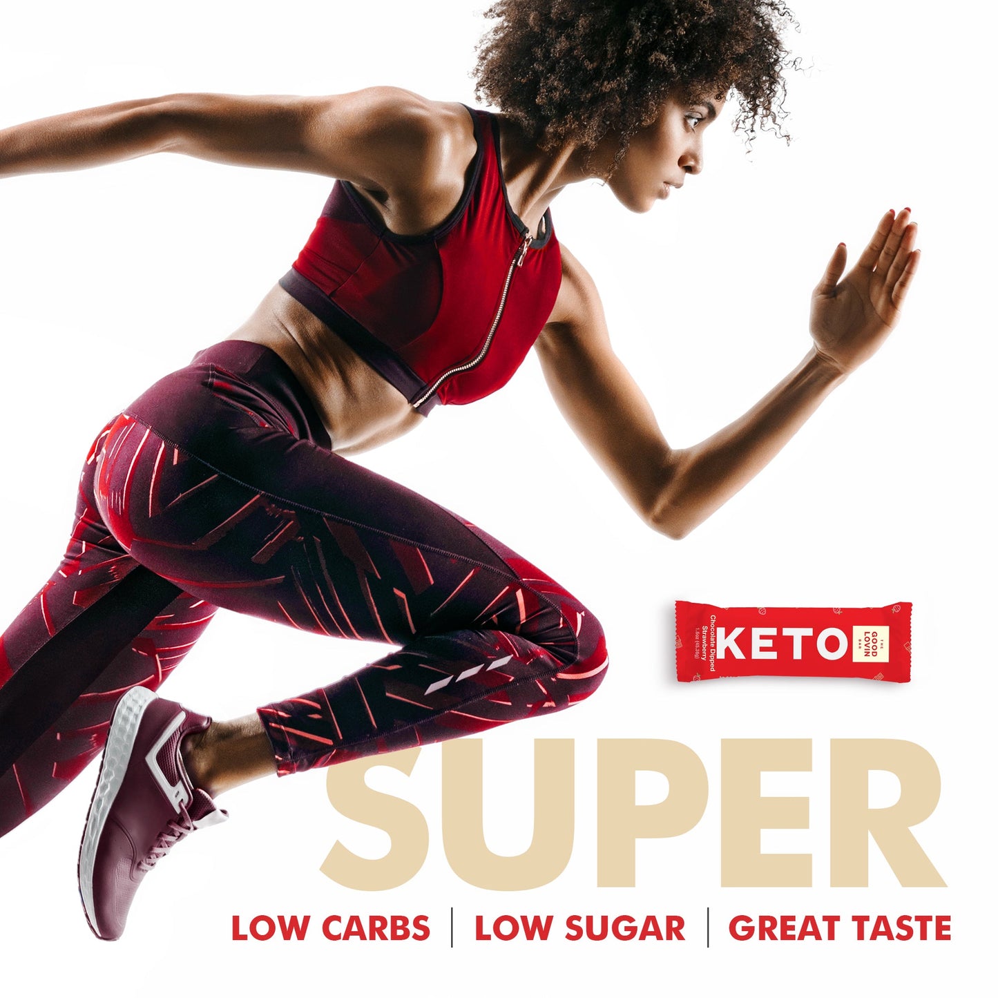 ORIGINAL ORGANIC KETO BAR Chocolate Dipped Strawberry Flavor (4ct) Refrigerated Snack Bar The Good Lovin' Bar