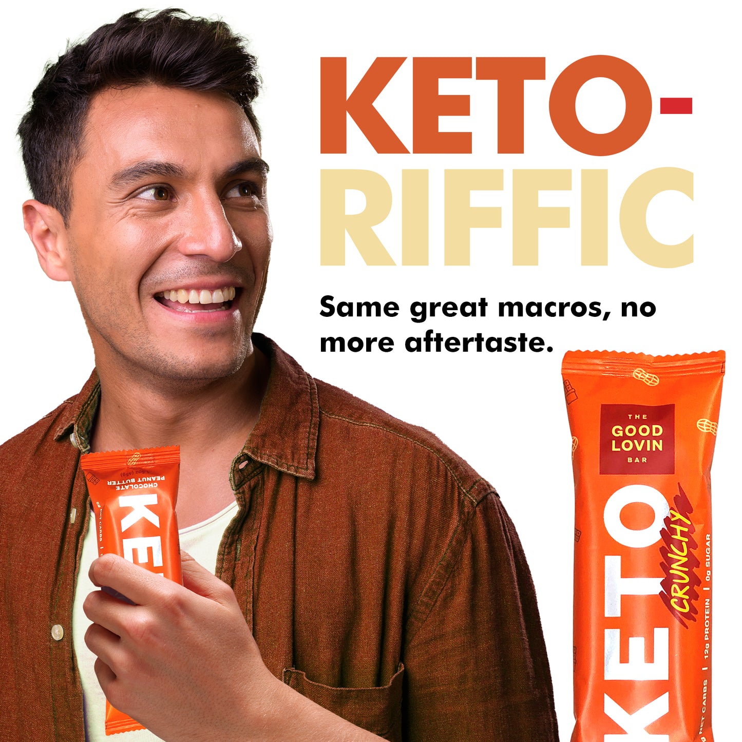 BEST ORGANIC KETO BAR “CRUNCHY” Chocolate Peanut Butter (4ct)