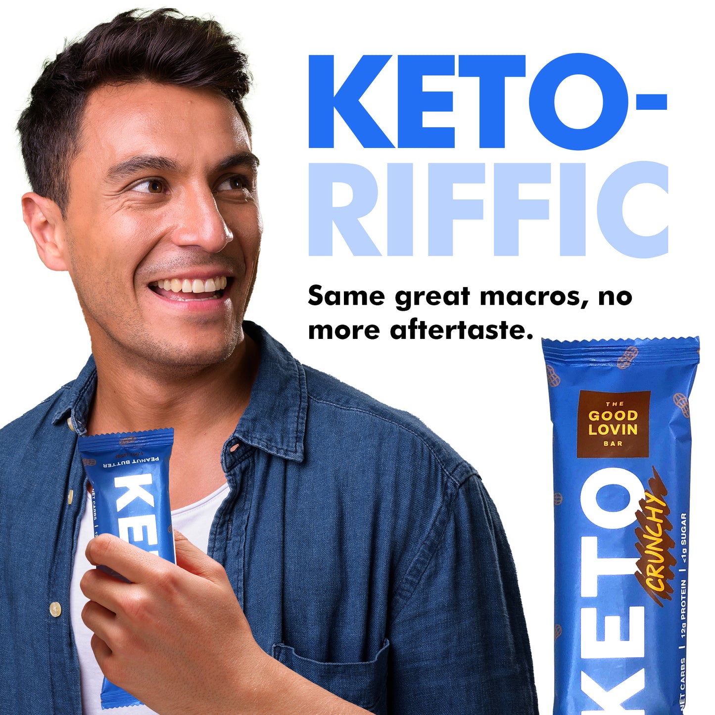 BEST ORGANIC KETO BAR “CRUNCHY” Peanut Butter (4ct)